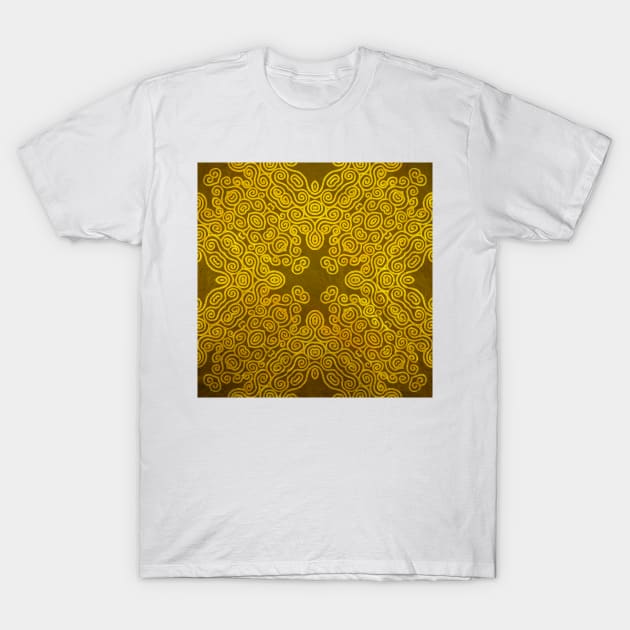 gold and bronze spirals T-Shirt by chambergambit